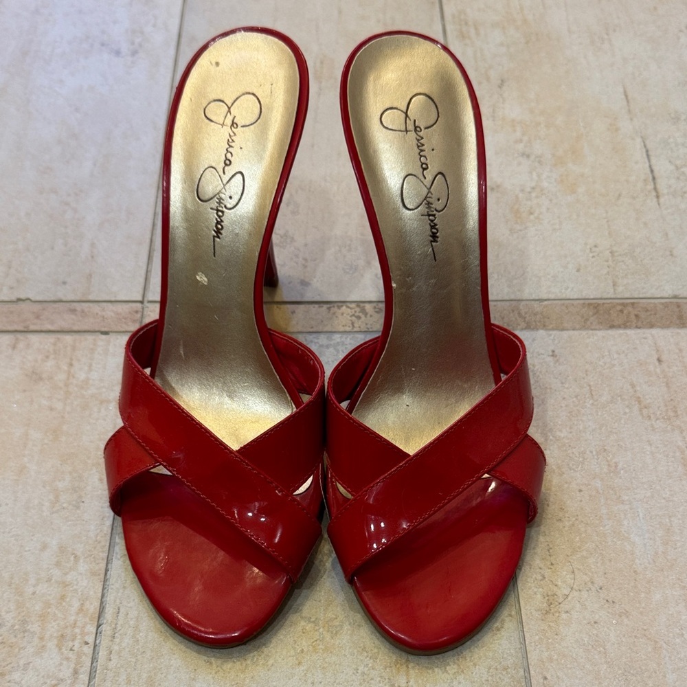 Jessica Simpson Bold Red Heels